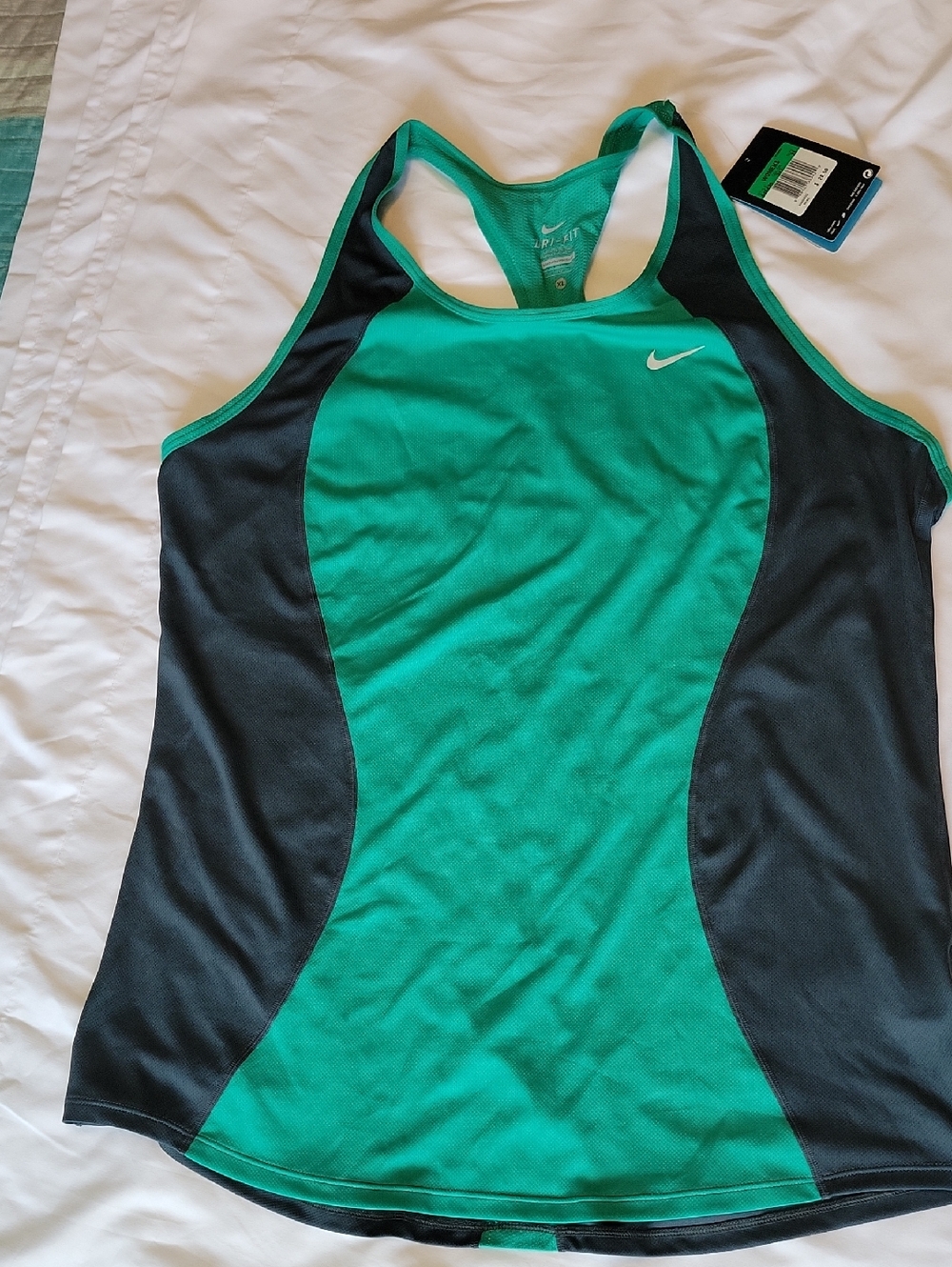 Nike Teal and Black Racerback Athletic Tank
